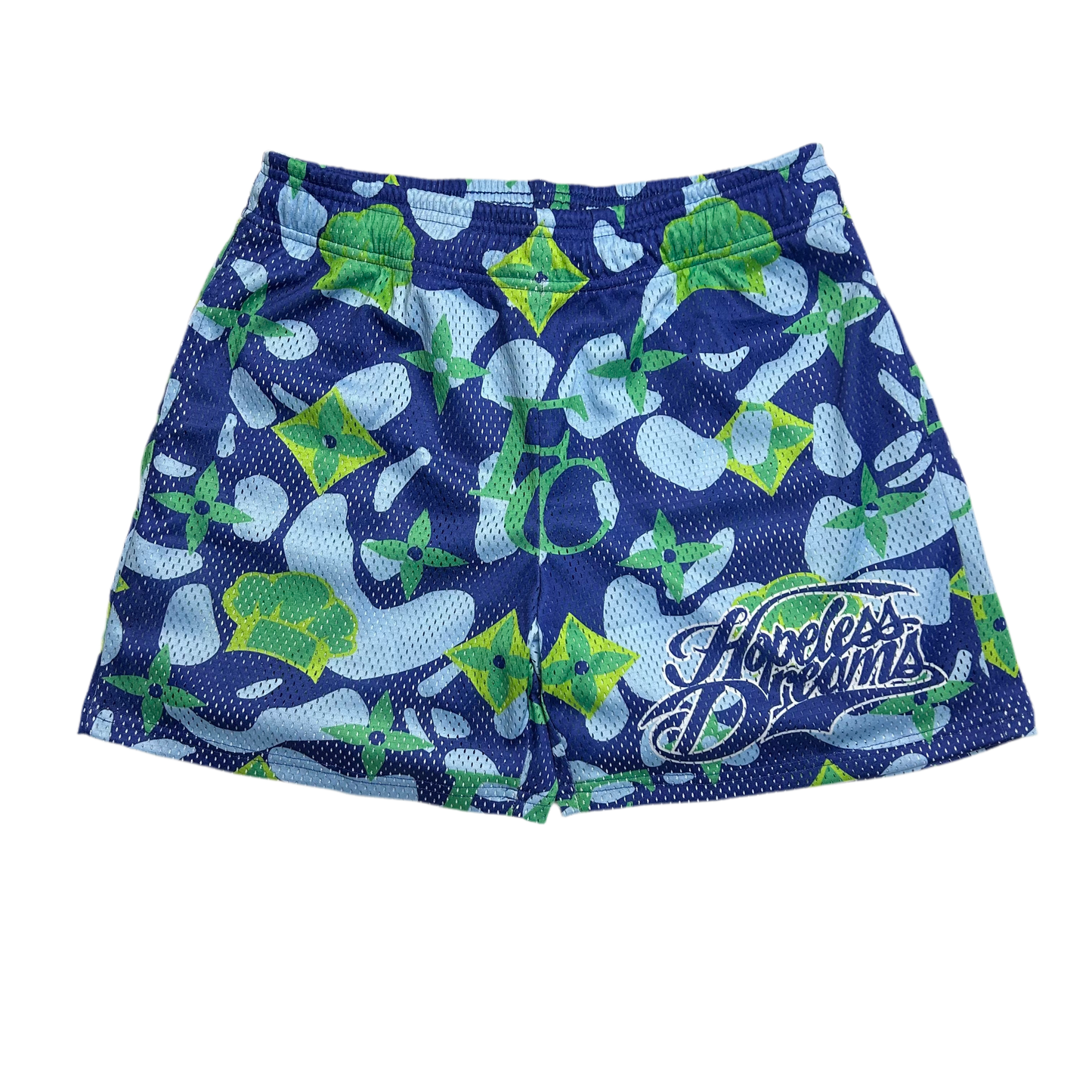 Green Monsta Monogram Panda Camo Shorts